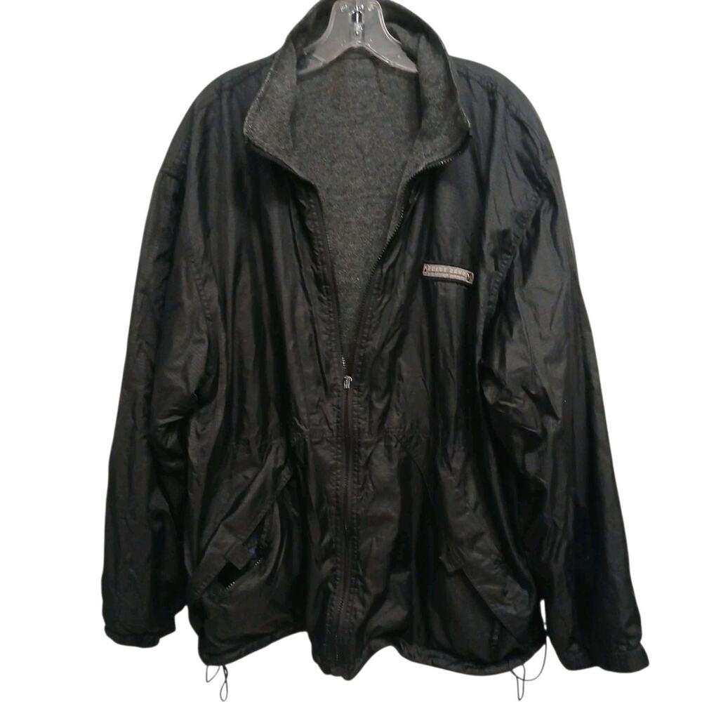 Point Zero Weatherproof Gear Jacket Fleece Lined L Black No Zipper Pull PULLOVER